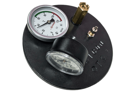 Крышка белорусского автоклава с термометром